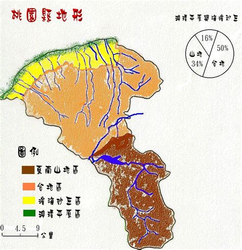 東南方風水 桃園地勢圖